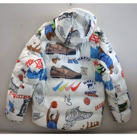 Nike FZ2288-133 Men's Sz L White Storm-FIT Bold School Windrunner Jacket - Picture 2 of 14